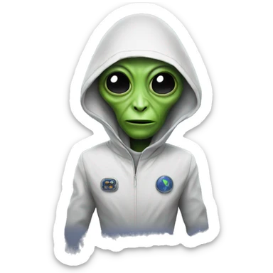 Alien is making podcast   sticker