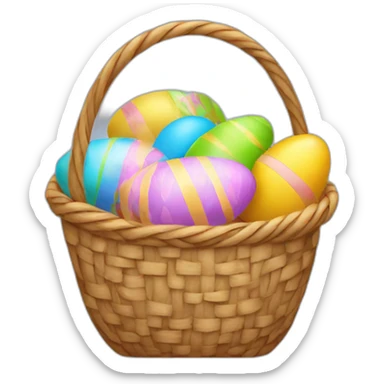easter basket full of bags sticker