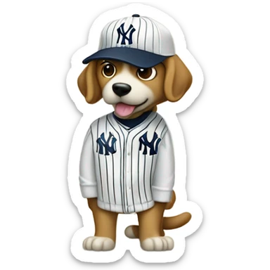 Furry chien avec casquette yankee / cli d’œil  sticker