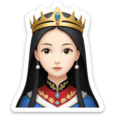 Девушка белокожая на беговой дорожке, с длинными светло-лиловыми волосами, в лиловом топе, в серых спортивных штанах, с черными ресницами sticker