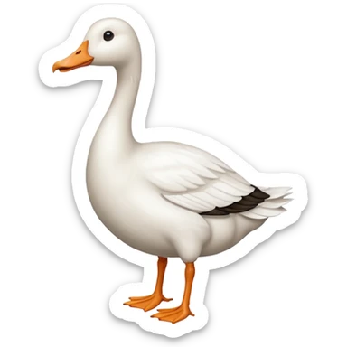 white big goose sticker