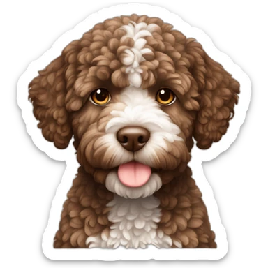 lagotto romagnolo all brown with white paws sticker