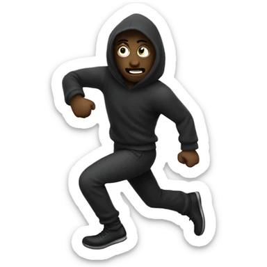 thief runnig sticker