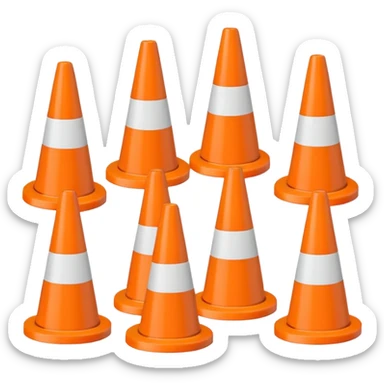 Cone markers
 sticker