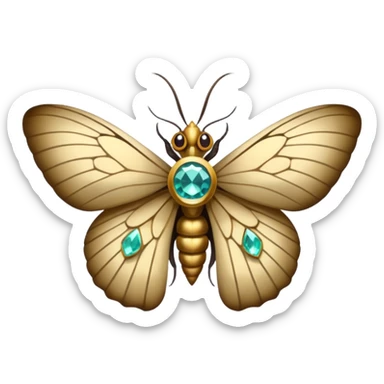 moth wing crown with gem eyes sticker