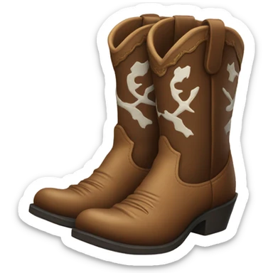 cowboy boots high sticker