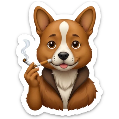 Dog smoking a blunt  sticker
