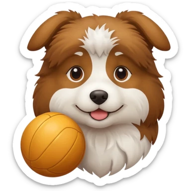 Dog with ballToy sticker