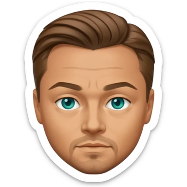 Leonardo DiCaprio with teal eyes sticker