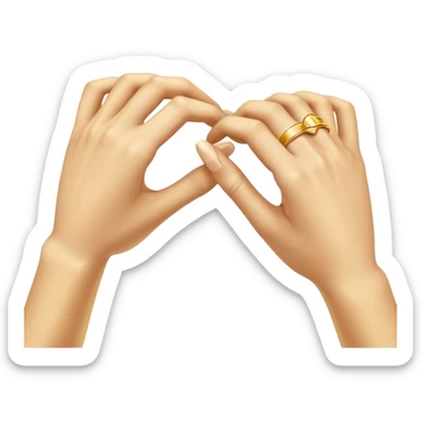 His and her 24k gold rings sticker