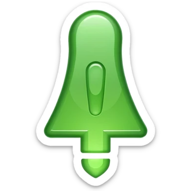 make exclamation mark in light green color emoji sticker
