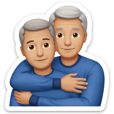 father-in-law and son-in-law hugging sticker