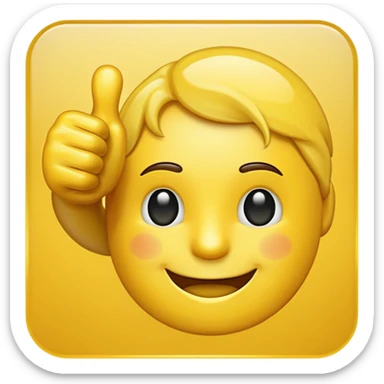 I want a thumbs up emoji with a smaller thumbs up emoji in the bottom right corner sticker