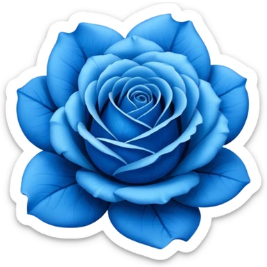 Blue rosee emoji sticker