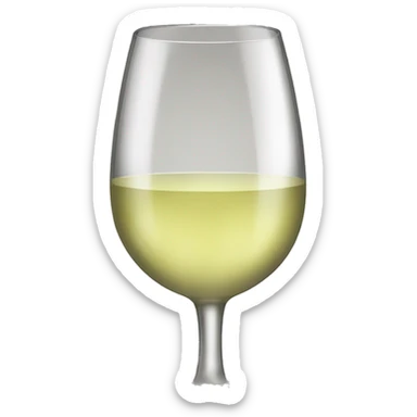 White wine glass sticker