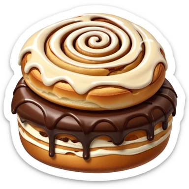 cinnamon roll chocolate sticker