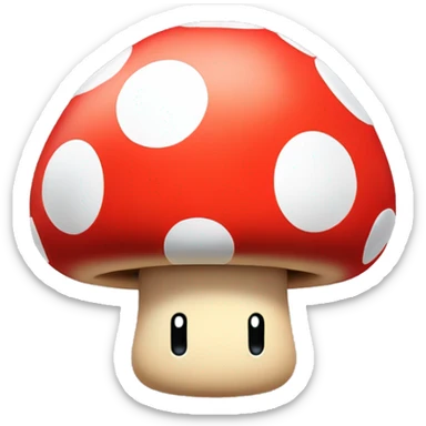 Mario mushroom power up  sticker
