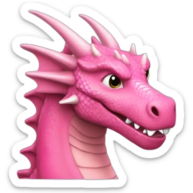 woan pink dragon sticker
