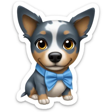 blue heeler wearing blue heels sticker
