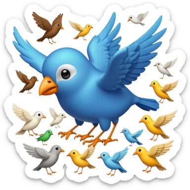 Oiseau qui fais caca sur les personne en volant  sticker