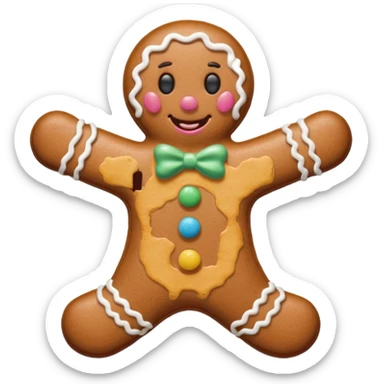 A gingerbread similar to the one on the cover of Melanie Martinez's song "Gingerbread Man". sticker