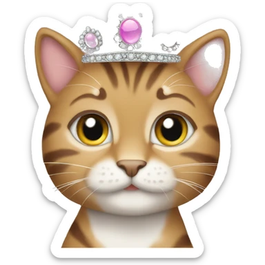 Tabby add tiara  sticker