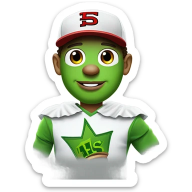 Patrick Mahomes as Kermit the frog sticker