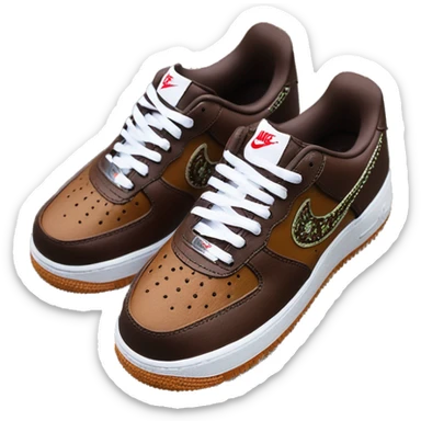 Nike x Supreme Air Force 1 Low Baroque Brown sticker