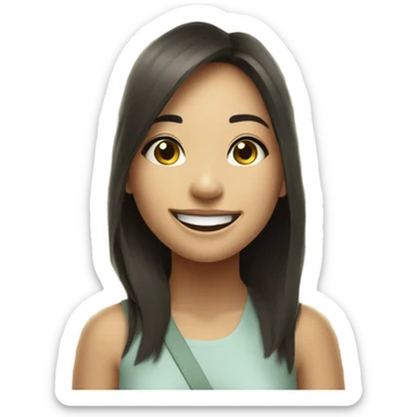 happy hk girl with lots of money and artistic sticker