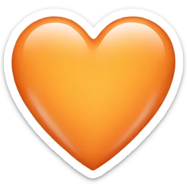 Light orange heart sticker