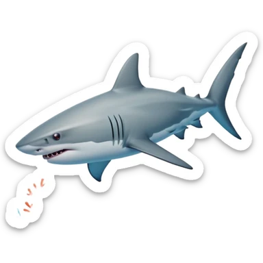 Shark swimming in reef sticker
