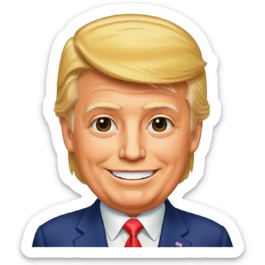 trump as a retro sticker sticker