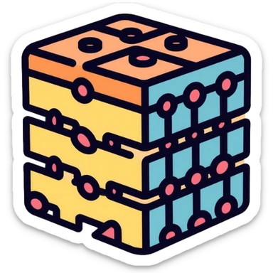 composite material matrix showing fibers embedded in a matrix structure, materials science sticker