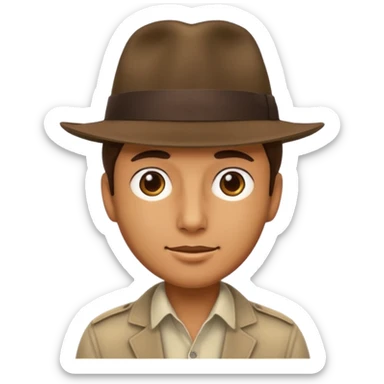 Chat visage humain qui porter pun chapeau sticker