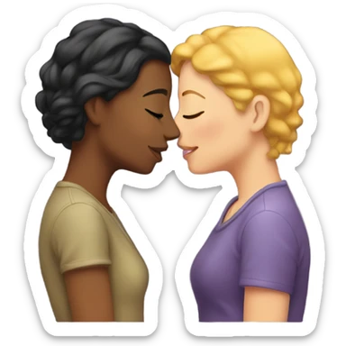 Lesbian couples kissing sticker