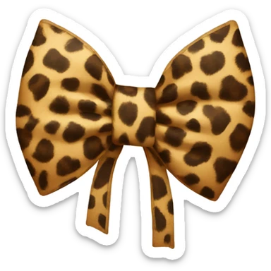 Leopard bow sticker