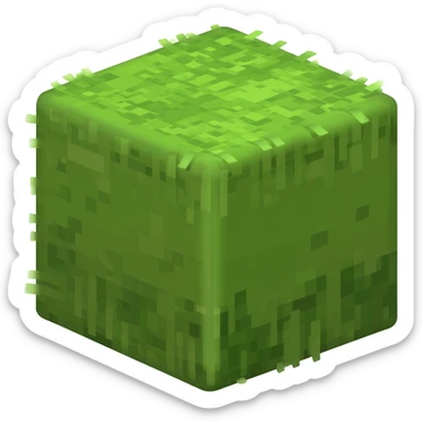 Minecraft grass block sticker