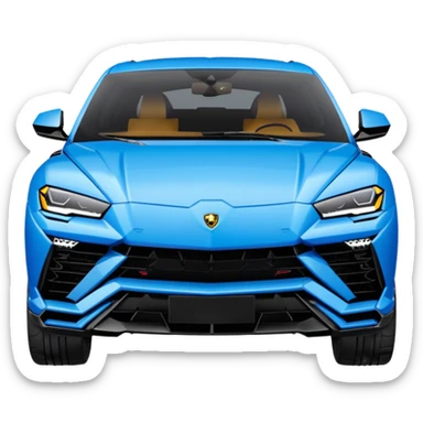 lamborghini urus de face bleu sticker