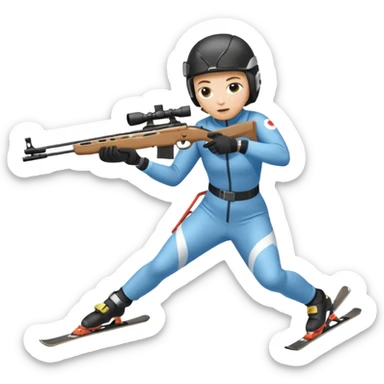 skii biathlon sticker