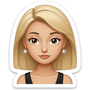 A face with one raised brow, a smirk, and a wink. Long lashes or subtle eyeliner for girly detail. Maybe a tilted head pose with a hand-on-hip silhouette or a tiny sparkle accent to emphasize confidence. sticker