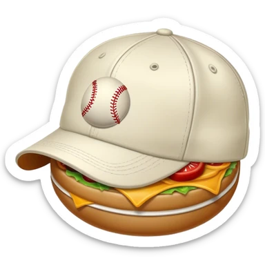 Baseball cap that looks like food sticker