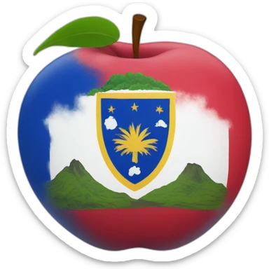 Azores island flag like apple emoji sticker