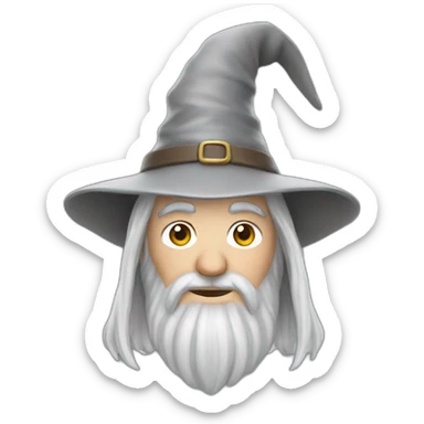 gandalf with his hat sticker