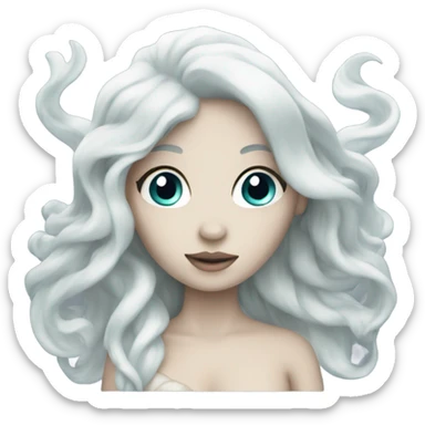 mermaid with white skin sticker