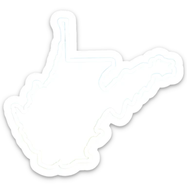 west virginia state shape sticker