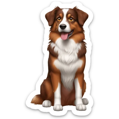 red-tri australian shepard sticker