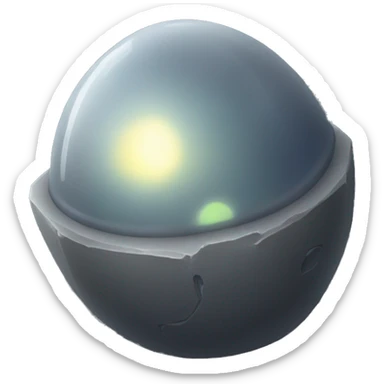 a glowing pure grey space artifact sticker