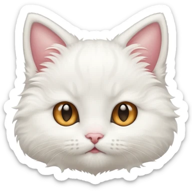 white kitten face sticker