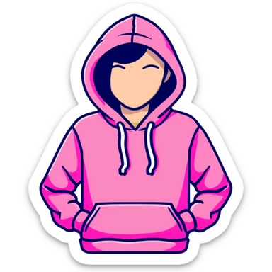 Pink hoodie with Victoria's Secret PINK logo sticker