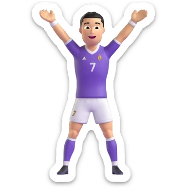 Cristiano Ronaldo doing his signature 'Siu' celebration sticker